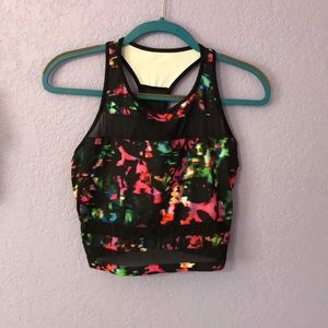 Fabletics crop top with built-in bra